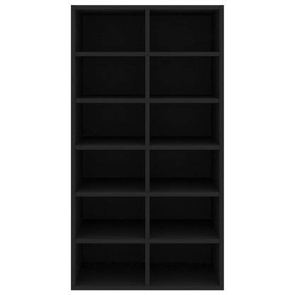 Scarpiera Nera 54x34x100,5 cm in Legno Multistrato