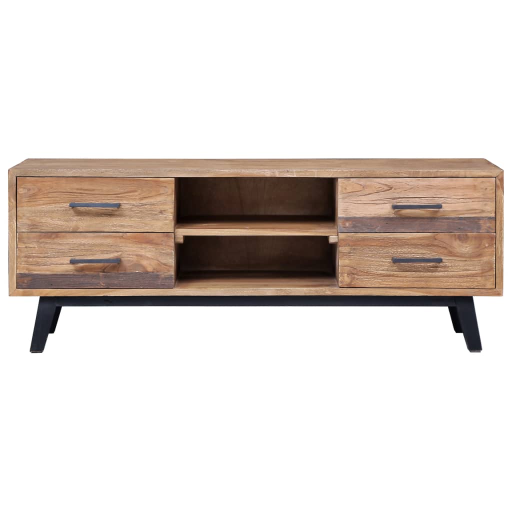 Mobile Porta TV 120x30x45 cm in Legno Massello di Teak