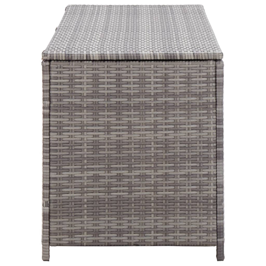 Baule da Giardino Grigio 120x50x60 cm in Polyrattan