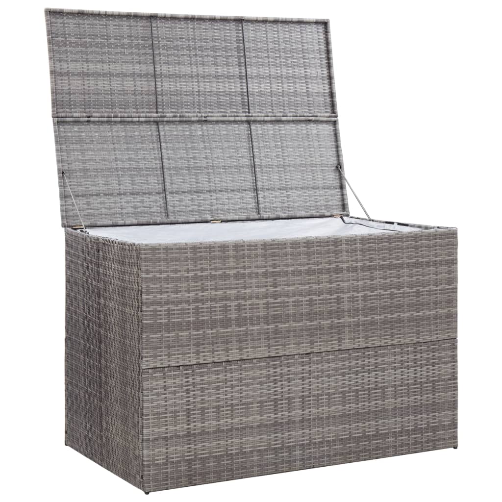 Baule da Giardino Grigio 150x100x100 cm in Polyrattan