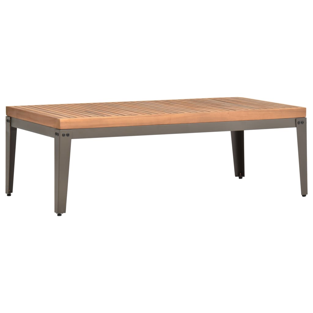Tavolino da Giardino 110x55x36 cm in Legno Massello di Acacia