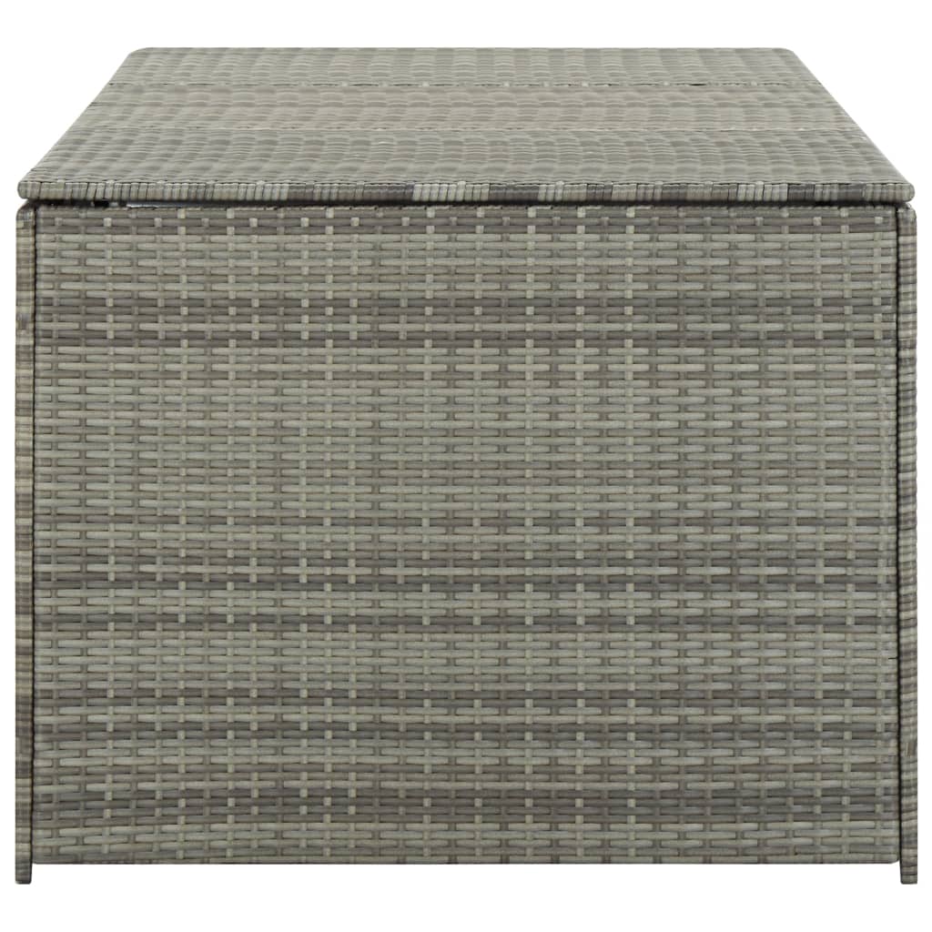 Baule da Giardino in Polyrattan 180x90x70 cm Grigio