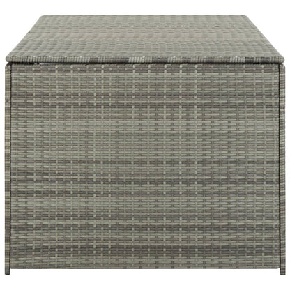 Baule da Giardino in Polyrattan 180x90x70 cm Grigio