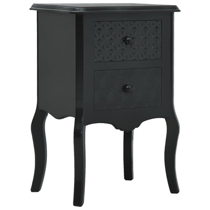 Comodino Nero 43x32x65 cm in MDF