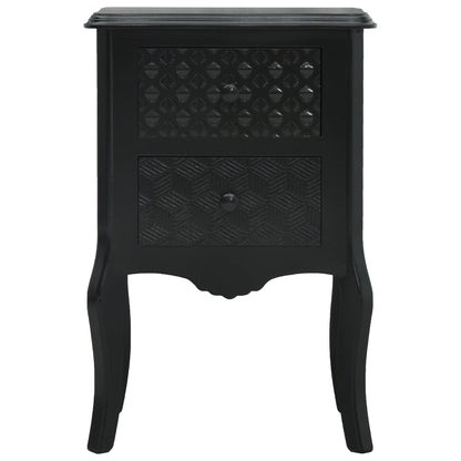 Comodino Nero 43x32x65 cm in MDF
