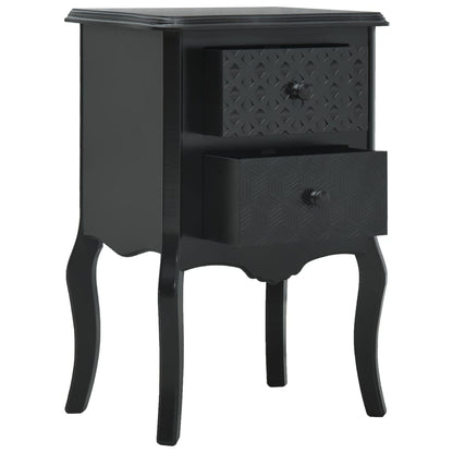 Comodino Nero 43x32x65 cm in MDF