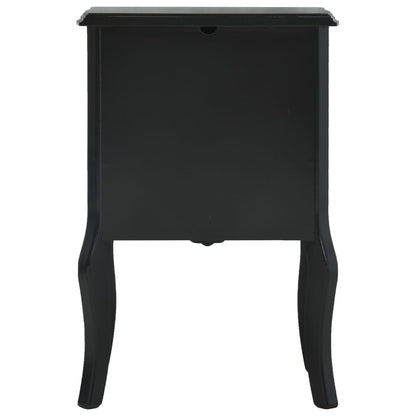 Comodino Nero 43x32x65 cm in MDF