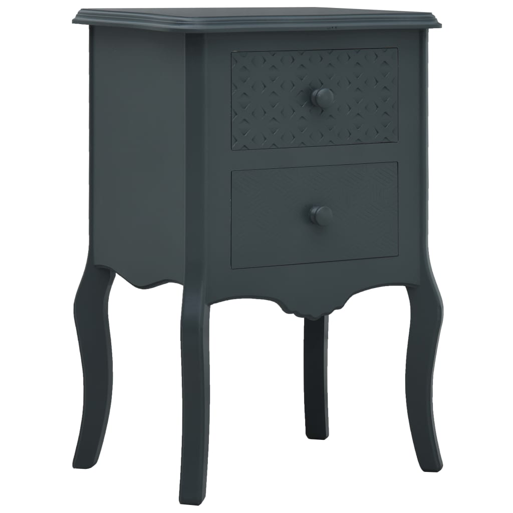 Comodino Grigio 43x32x65 cm in MDF
