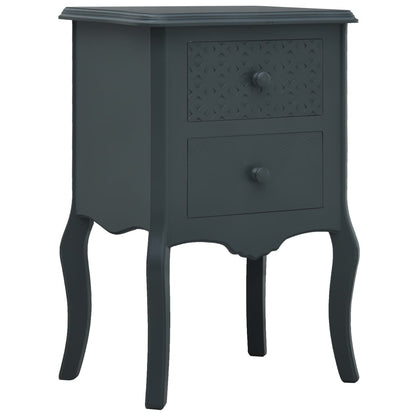 Comodino Grigio 43x32x65 cm in MDF