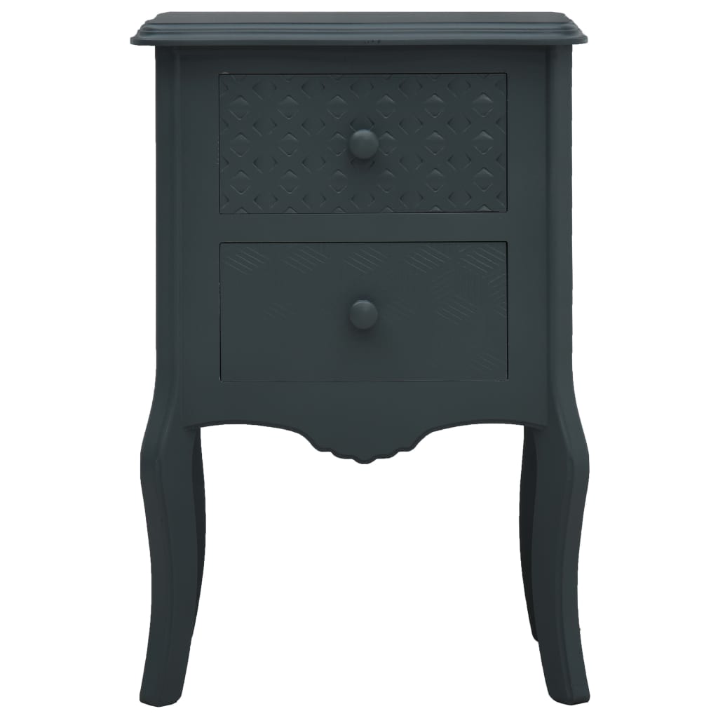 Comodino Grigio 43x32x65 cm in MDF