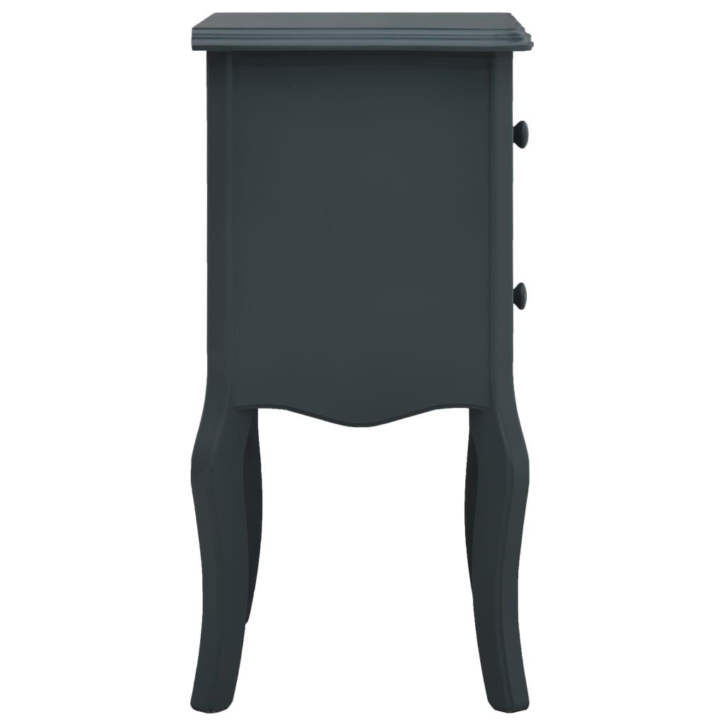 Comodino Grigio 43x32x65 cm in MDF