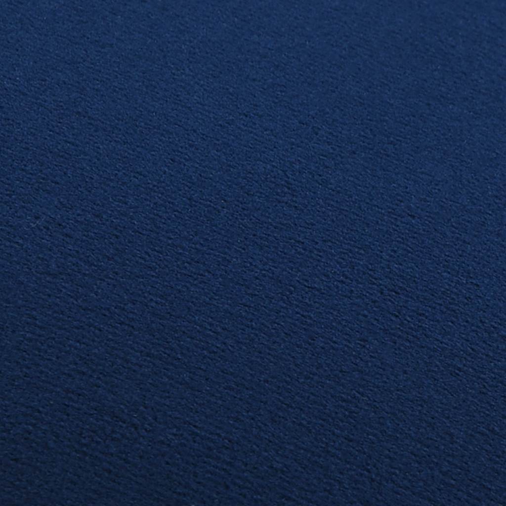 Sgabello Blu e Oro in Velluto