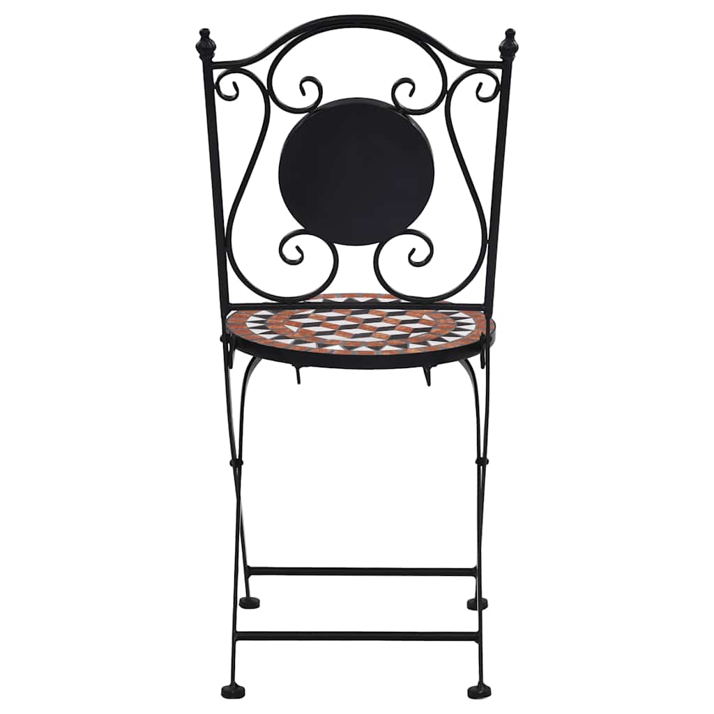 Sedie da BistrÃ² con Mosaico 2 pz Marroni in Ceramica
