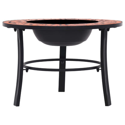 Braciere a Mosaico Terracotta 68 cm in Ceramica