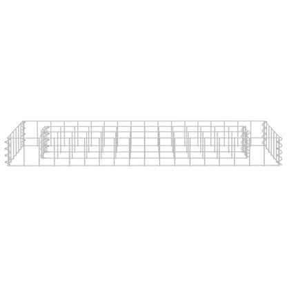 Gabbione Letto Rialzato in Acciaio Zincato 90x30x10 cm