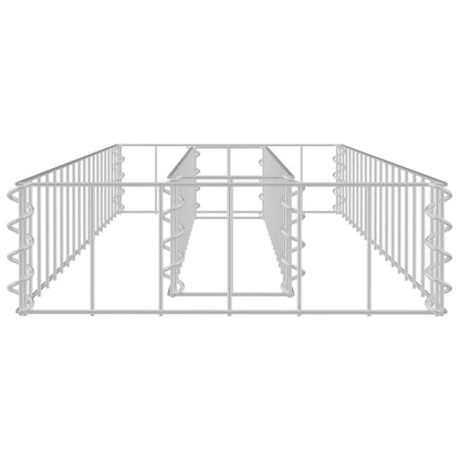 Gabbione Letto Rialzato in Acciaio Zincato 90x30x10 cm