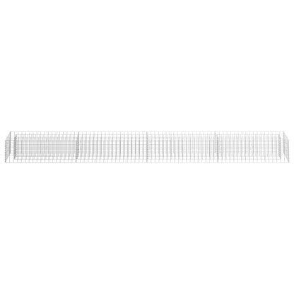 Gabbione Letto Rialzato in Acciaio Zincato 360x30x30 cm