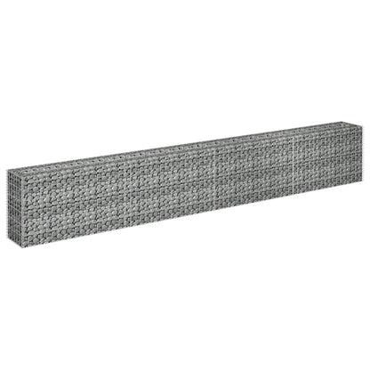 Gabbione Letto Rialzato in Acciaio Zincato 360x30x60 cm
