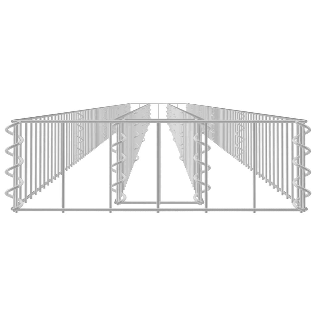 Gabbione Letto Rialzato in Acciaio Zincato 450x30x10 cm