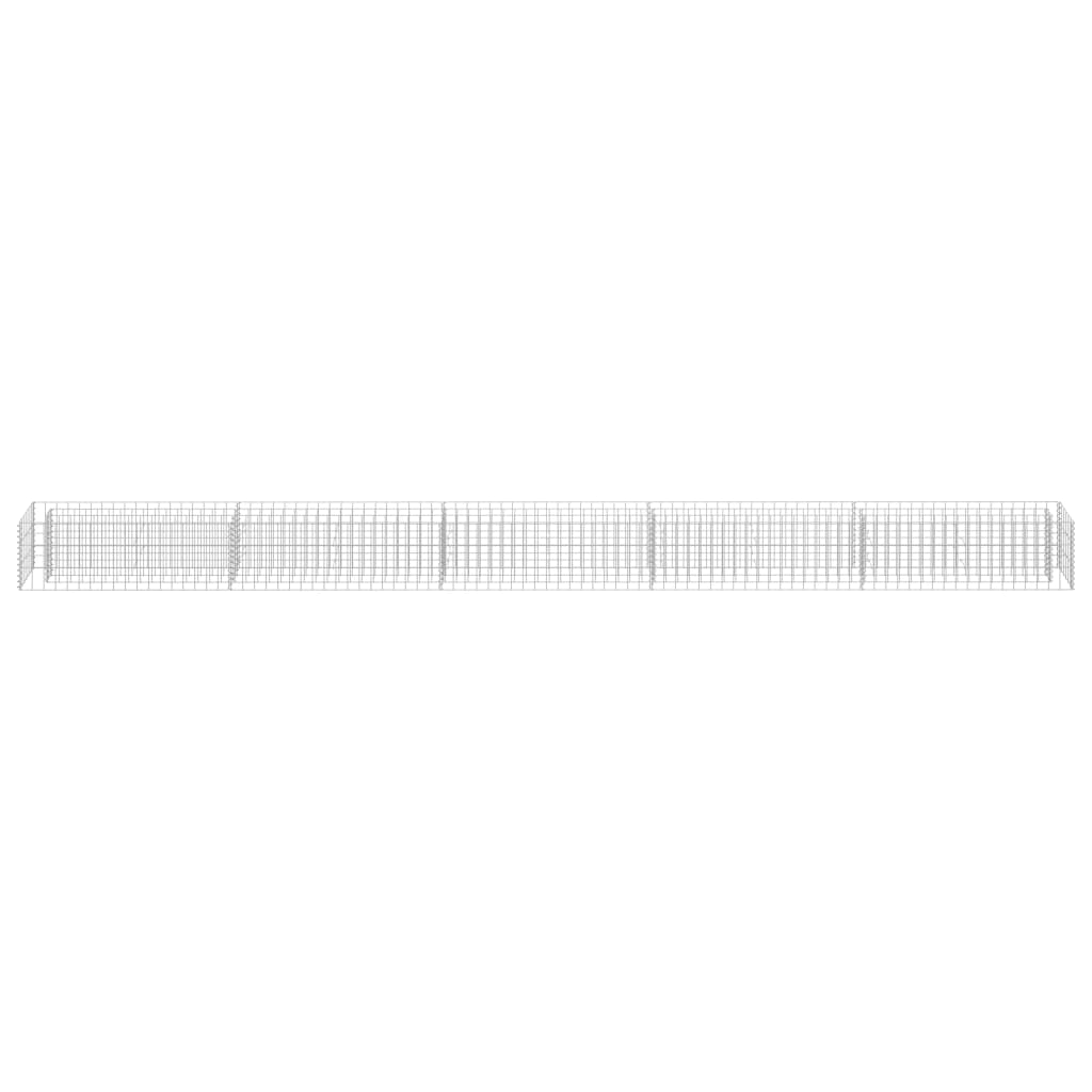 Gabbione Letto Rialzato in Acciaio Zincato 450x30x30 cm