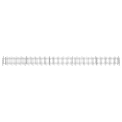 Gabbione Letto Rialzato in Acciaio Zincato 450x30x30 cm