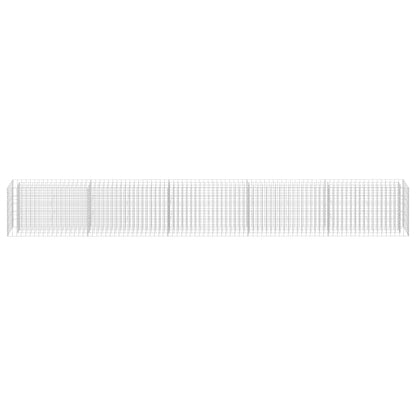 Gabbione Letto Rialzato in Acciaio Zincato 450x30x60 cm