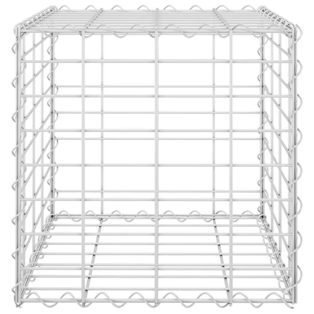 Gabbione Letto Rialzato a Cubo in Filo di Acciaio 40x40x40 cm