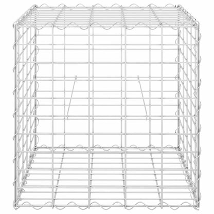 Gabbione Letto Rialzato a Cubo in Filo di Acciaio 50x50x50 cm