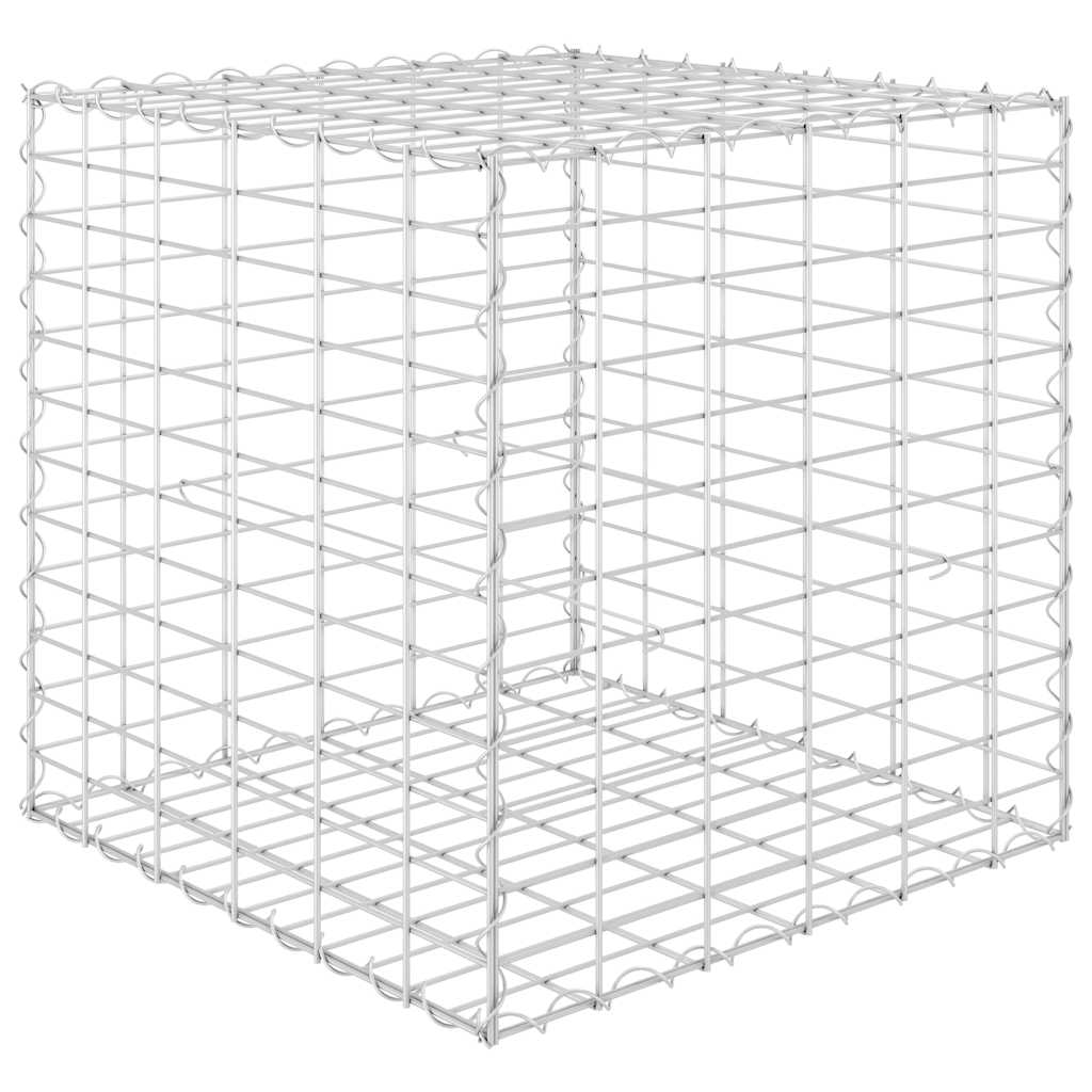 Gabbione Letto Rialzato a Cubo in Filo di Acciaio 60x60x60 cm
