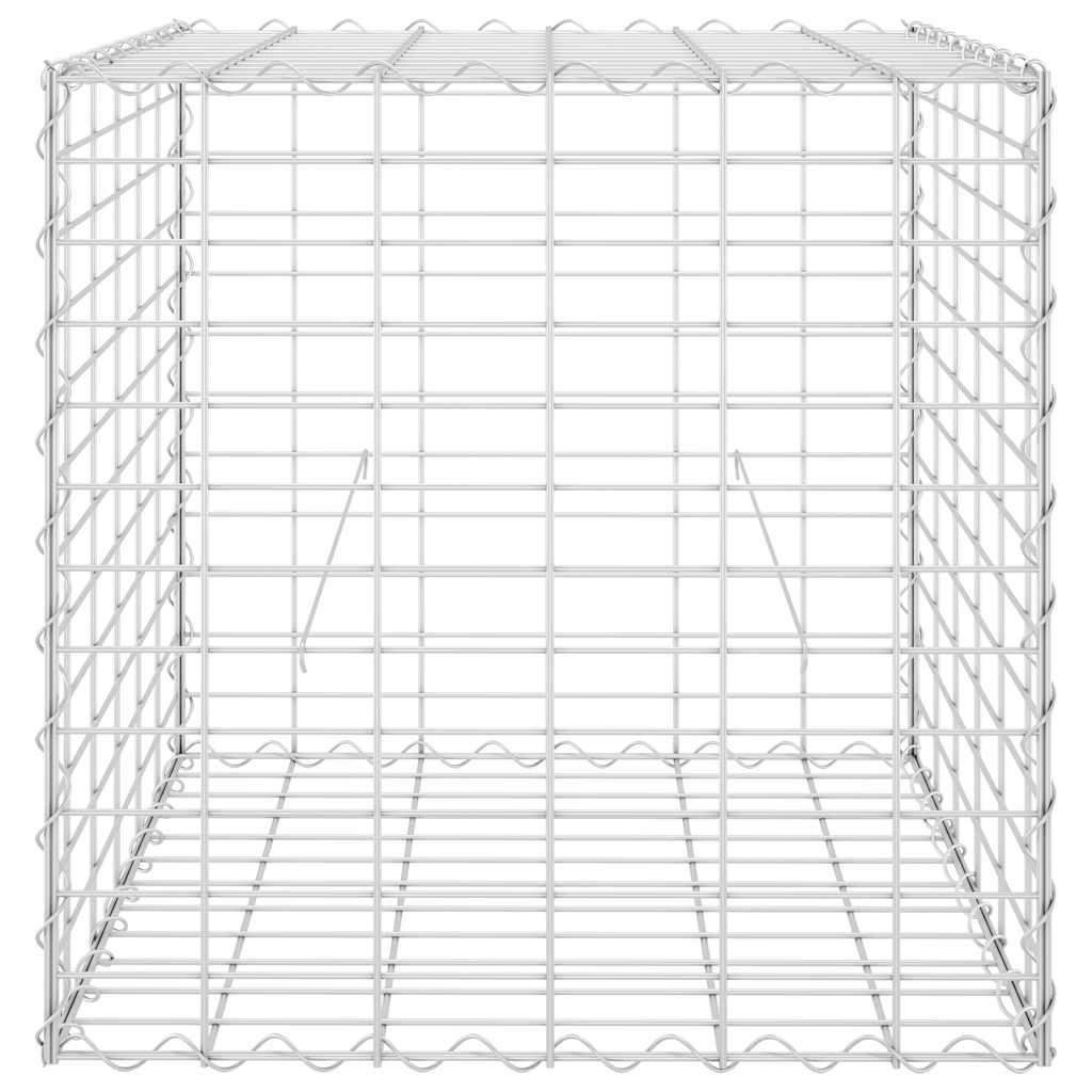 Gabbione Letto Rialzato a Cubo in Filo di Acciaio 60x60x60 cm