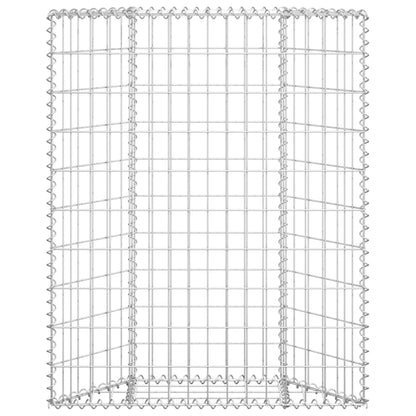 Gabbione Letto Rialzato Trapezio Acciaio Zincato 80x20x100 cm