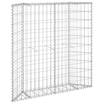 Gabbione Letto Rialzato Trapezio Acciaio Zincato 100x20x100 cm
