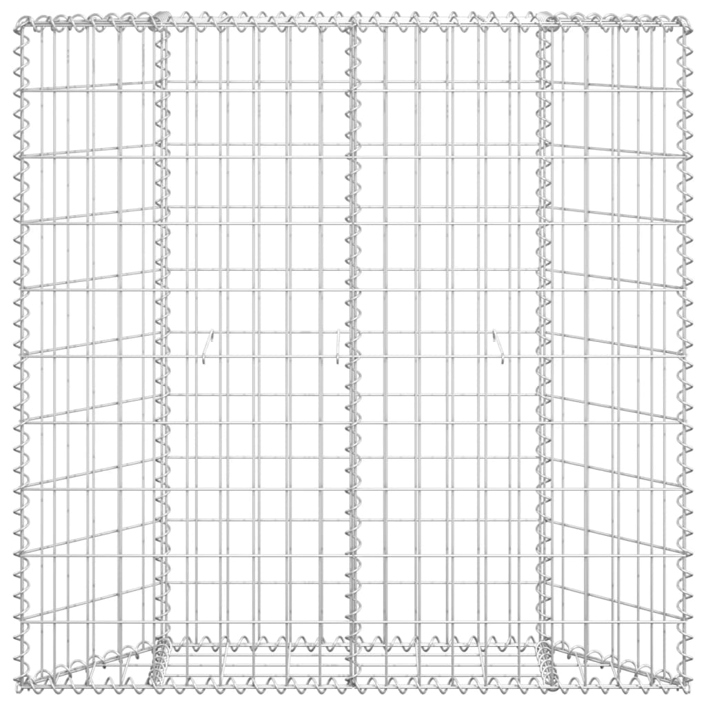 Gabbione Letto Rialzato Trapezio Acciaio Zincato 100x20x100 cm