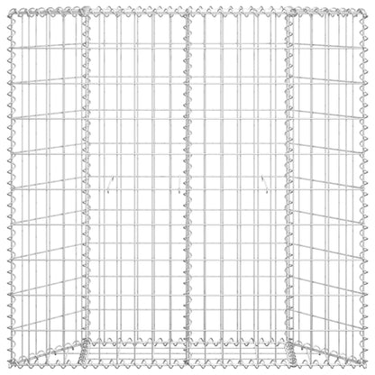 Gabbione Letto Rialzato Trapezio Acciaio Zincato 100x20x100 cm