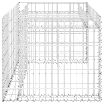 Casetta Rasaerba con Fioriera Rialzata 110x80x60cm Filo Acciaio