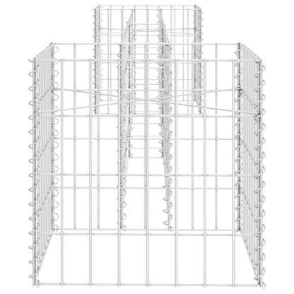 Gabbione Fioriera ad "H" in Filo di Acciaio 260x40x40 cm