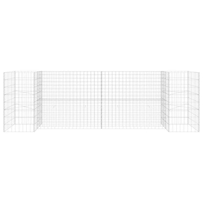 Gabbione Fioriera ad "H" in Filo di Acciaio 260x40x80 cm