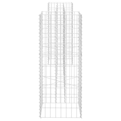 Gabbione Fioriera ad "H" in Filo di Acciaio 260x40x100 cm