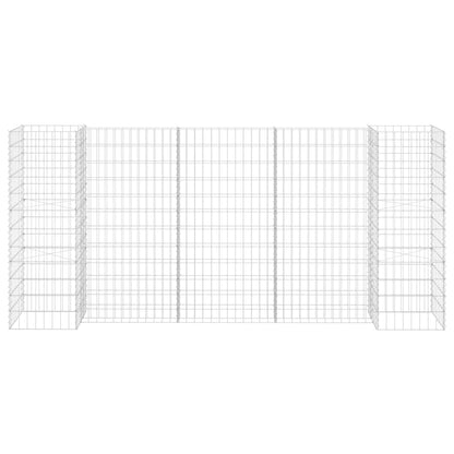 Gabbione Fioriera ad "H" in Filo di Acciaio 260x40x120 cm