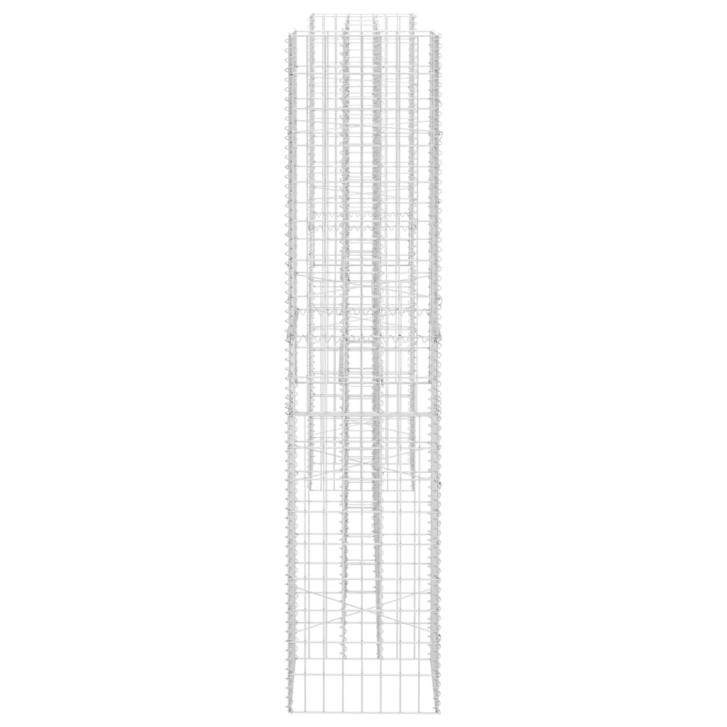 Gabbione Fioriera ad "H" in Filo di Acciaio 260x40x200 cm
