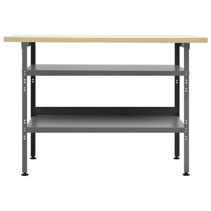 Banco da Lavoro Grigio 120x60x85 cm in Acciaio