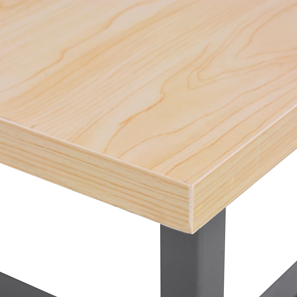 Banco da Lavoro Grigio 120x60x85 cm in Acciaio