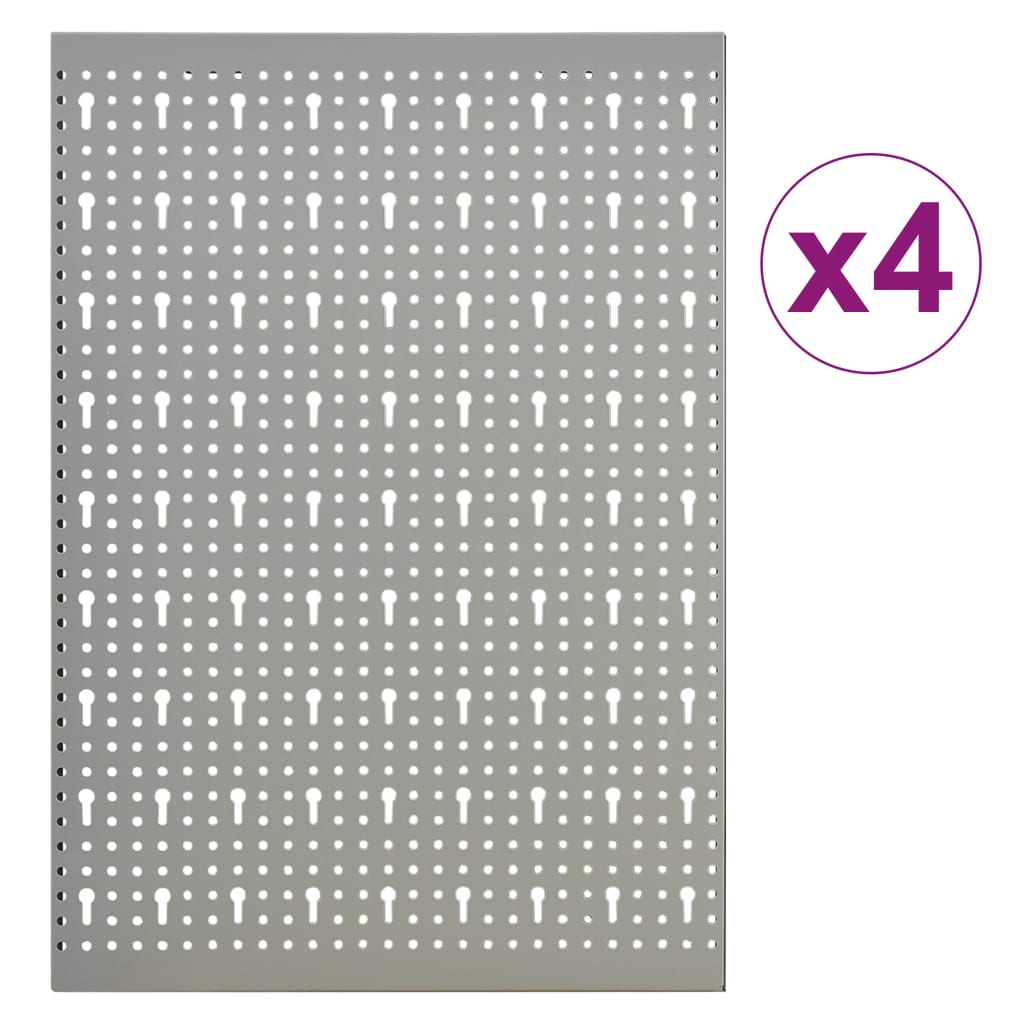 Pannelli per Utensili a Parete 4 pz 40x58 cm in Acciaio