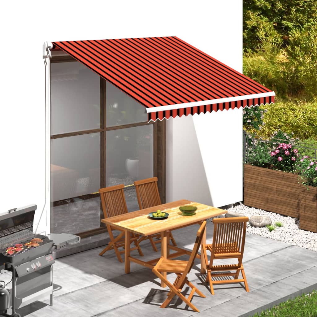 Tenda da Sole in Tela Arancione e Marrone 300x250 cm
