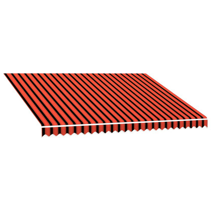 Tenda da Sole in Tela Arancione e Marrone 350x250 cm