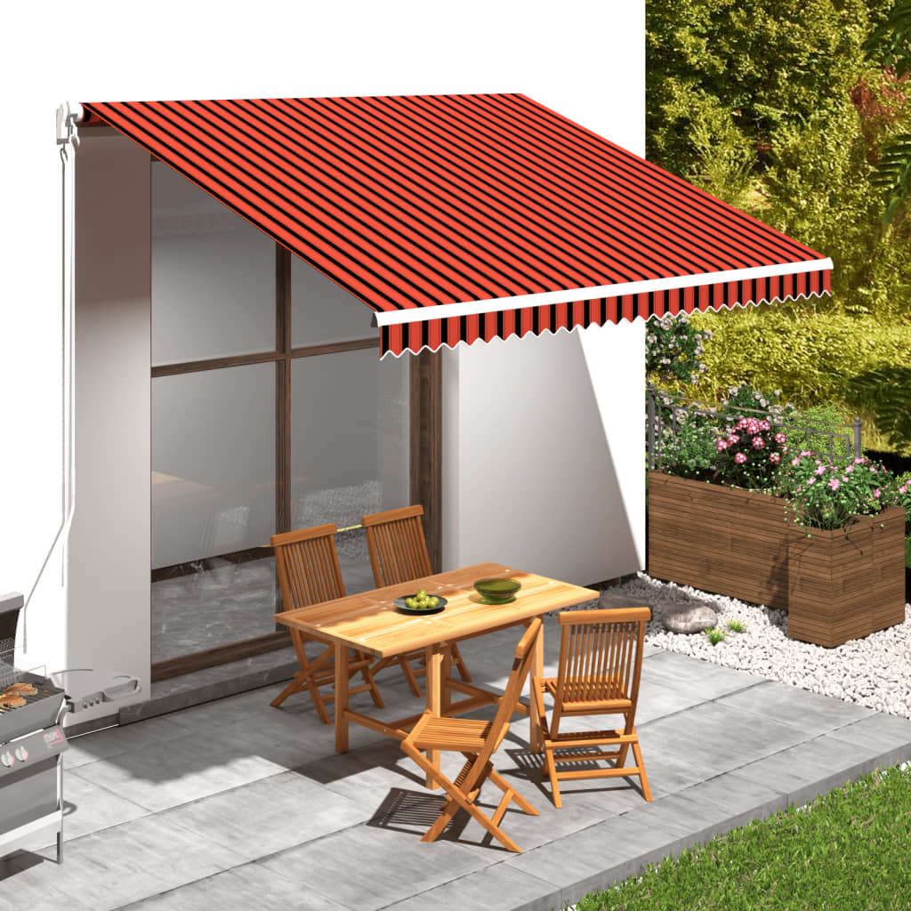 Tenda da Sole in Tela Arancione e Marrone 400x300 cm