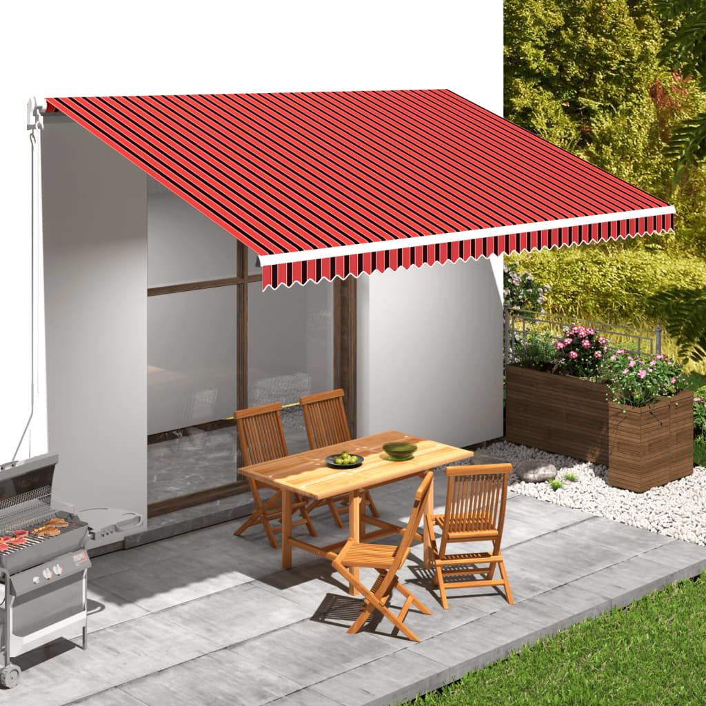 Tenda da Sole in Tela Arancione e Marrone 500x300 cm