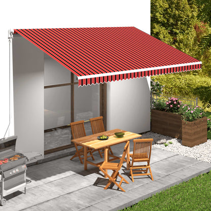 Tenda da Sole in Tela Arancione e Marrone 500x300 cm
