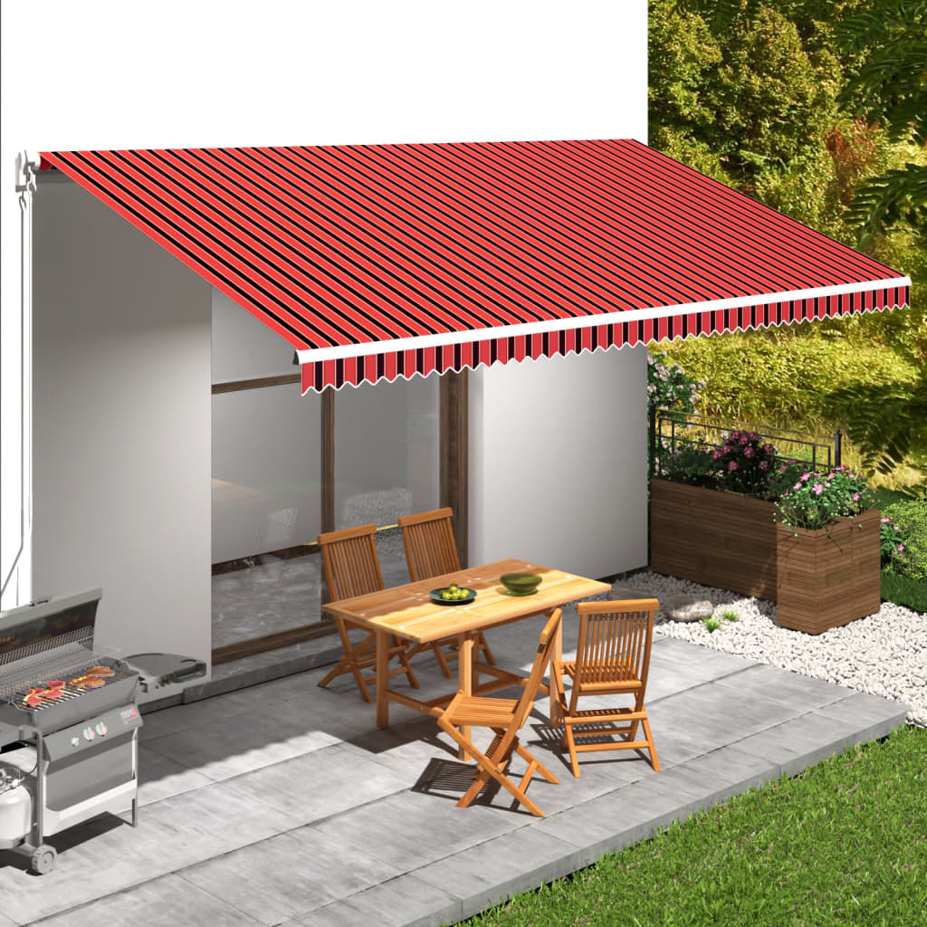 Tenda da Sole in Tela Arancione e Marrone 600x300 cm
