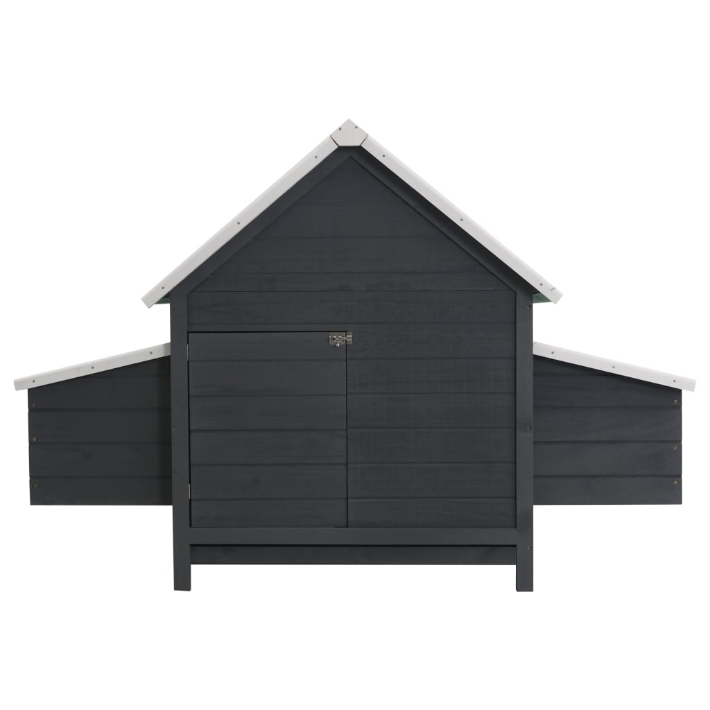 Pollaio Grigio 157x97x110 cm in Legno